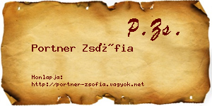 Portner Zsófia névjegykártya